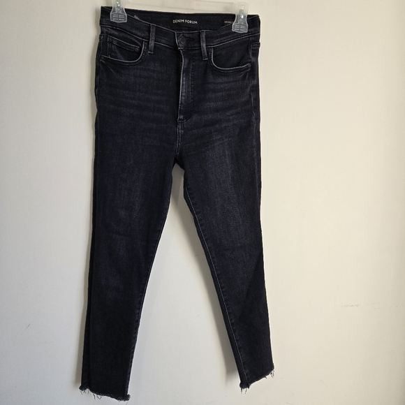 Denim Forum Lola High Rise Skinny Crop Jeans - Picture 1 of 8